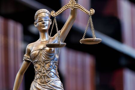 Bronze Themis statue - symbol of Justiceの写真素材