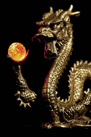 Chinese Dragon holding a Sphereの写真素材