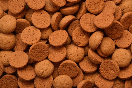 typical dutch ginger nuts candy also know as pepernoten or kruidnotenの写真素材