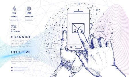 DNA analysis on medical systems development future industry.  Innovations program in intelligence learn. Trendy design in awesome really style.の写真素材