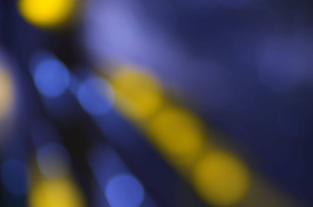 blue and orange backgrounds are blurred to enter text and images.の写真素材