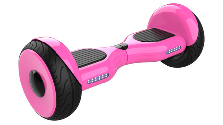 Pink Hoverboard, Close Up of Dual Wheel Self Balancing Electric Skateboard Smart Mini Scooter. 3d...