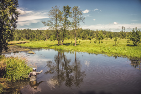 Tenkara fishingの写真素材