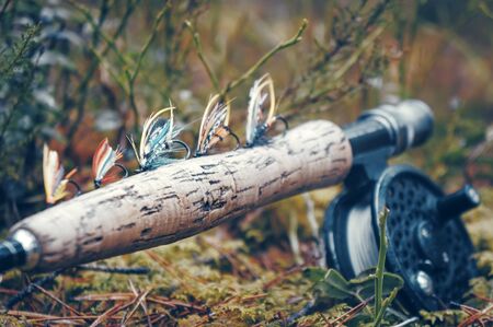 Classic flies for salmon fishing.の写真素材