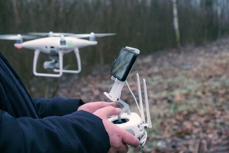 Drive a drone during a flight.