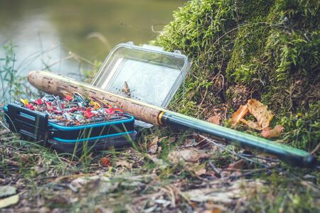 Dry flies for fly fishing.の写真素材
