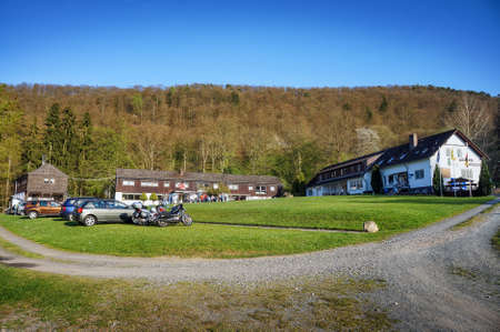 Germany Holiday resort Albert Schweitzer in VÐÂ¶hl am Edersee. April 28.2012: Holidays in Germany on the banks of the lake.のeditorial素材
