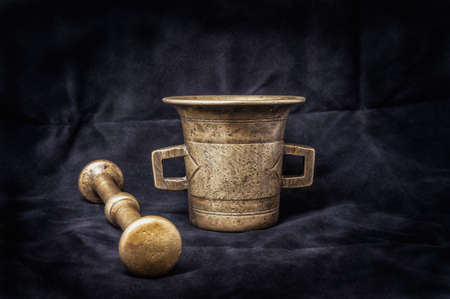 Old mortar for spices.の写真素材