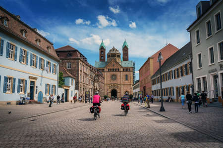 Germany.Speyer. April 30.2012: Beautiful sports bike in the streets of the city of Speyer in Germany.のeditorial素材