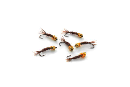 fly fishing fliesの写真素材