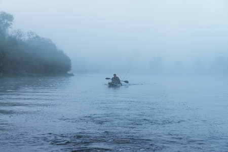 Fishing on the kayak.