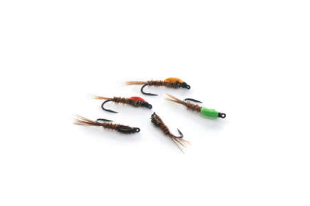 fly fishing fliesの写真素材