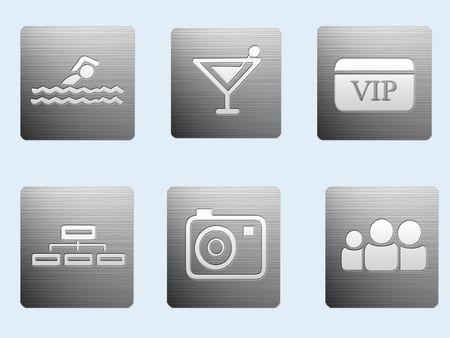 Hotel & Internet iconsの写真素材