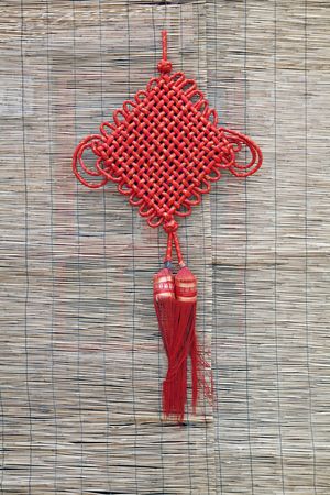 chinese lucky knot on behalf of auspiciousの写真素材
