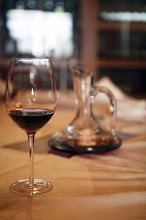 still life of wine glassesの写真素材