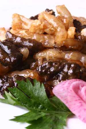 china delicious food-- sea slug fried tendon