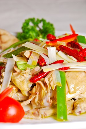 duck boiled with pepper, blur backgroundの写真素材