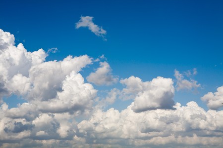 blue sky and various cloud formations