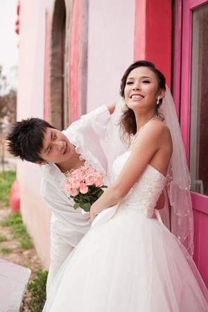 a series of wedding picturesの写真素材