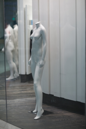 mannequin in showcase, no clothes, dummy.の写真素材