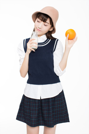 pretty chinese girlの写真素材