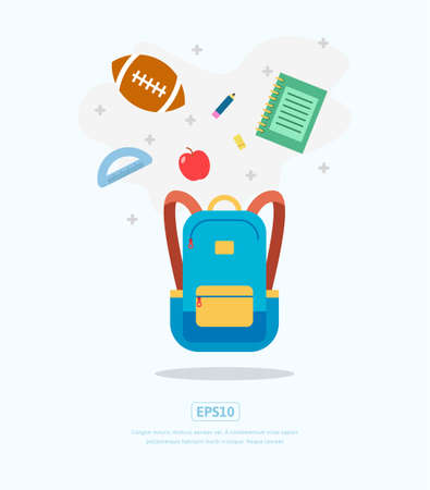 Flat Illustration back to school, can be used for web, app, infographic, etcのイラスト素材