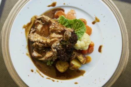 Chicken Chop with Mushroom sauceの素材