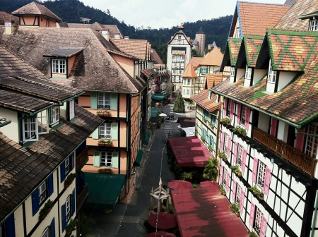 Replica of north eastern village in Franceの素材