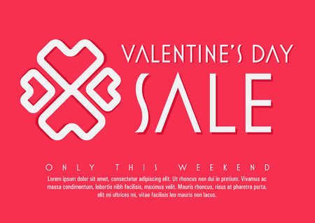 Valentine's Day Sale special offer banner template.のイラスト素材