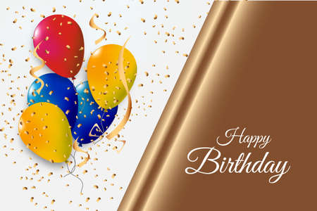 Happy Birthday typographic vector design for greeting cards, Birthday card, invitation card. Isolated birthday text, lettering composition. Vector Illustrationのイラスト素材