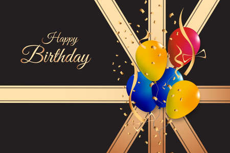 Happy Birthday typographic vector design for greeting cards, Birthday card, invitation card. Isolated birthday text, lettering composition. Vector Illustration eps.10のイラスト素材