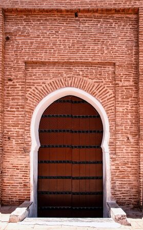 Detail of Islamic Mosque. It is an old architectural building in the middle of the Moroccan city....