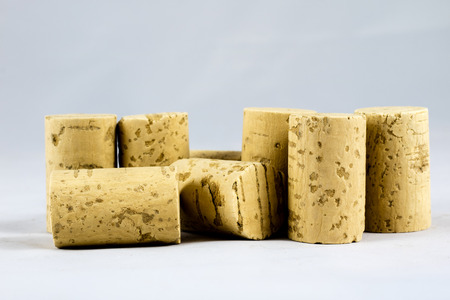 Bottle stopper from wine on white isolated backgroundの写真素材