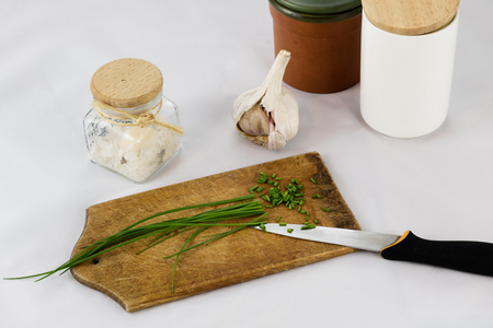 Delicious fresh spring vegetables and toasts for breakfast, white isolated backgroundの写真素材