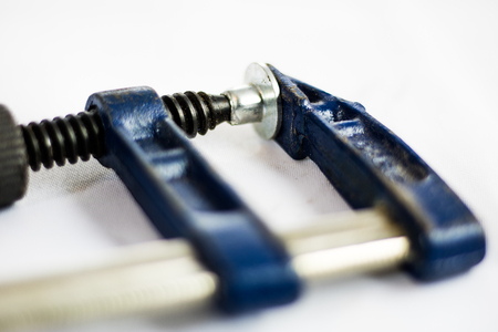 Old good and reliable tools on white isolated background.の写真素材
