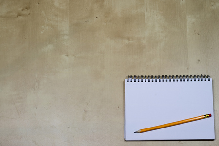Materials, accessory and spare parts for hydraulics. Notes and measuring tools on the workshop table. Wooden table.の写真素材