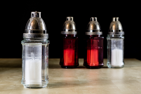 Ordinary candle to ignite on the graveの写真素材