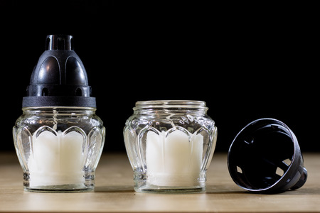 Ordinary candle to ignite on the grave