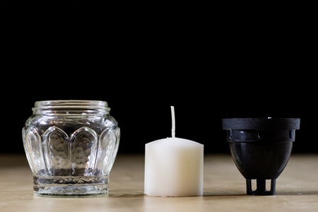 Ordinary candle to ignite on the graveの写真素材