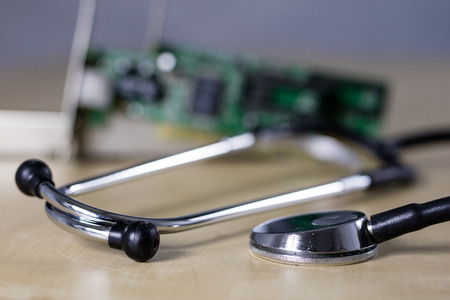 Computer treatment on a computer service. Repair and diagnostics of computer hardware. Computer...
