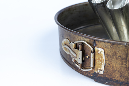 Old utensils used in the kitchen. Accessories for cooking old-style dishes. The place is an old...
