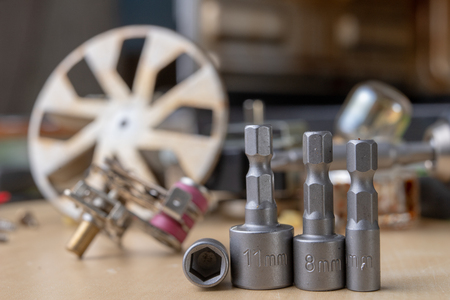 Spare parts for the repair of a household oven. A split stove for baking dishes. Light background.の写真素材