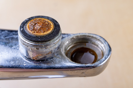 Old faucet for repair. Used hydraulic parts.の写真素材