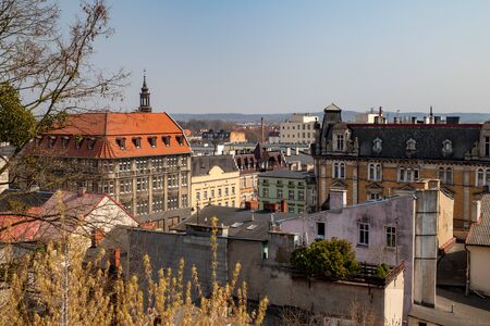 Grudziadz, kujawsko-pomorskie / Poland - April, 5, 2019: Panorama of the city of GrudziÄ…dz....
