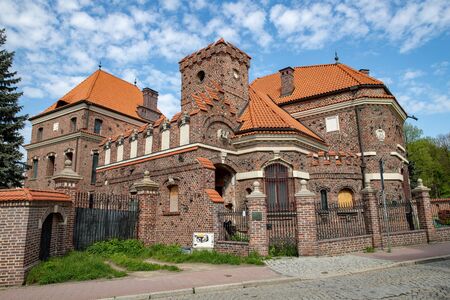 Tarnow, Malopolskie / Poland - May, 1, 2019: Historic streets in the old city of Central Europe. Renovated tenements in a big city. Season of the spring.のeditorial素材