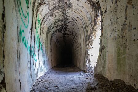 Walcz, zachodniopomorskie / Poland - May, 24, 2019: Old German fortifications in Pomerania. Wareg group Brickyard - open-air museum and fortification of the Pomeranian embankment. Season of the spring.のeditorial素材