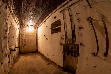 Walcz, zachodniopomorskie / Poland - May, 24, 2019: Old German fortifications in Pomerania. Wareg group Brickyard - open-air museum and fortification of the Pomeranian embankment. Season of the spring.のeditorial素材