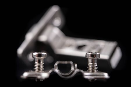 Metal furniture hinges with hydraulic brake. Furniture accessories for the production of furniture...