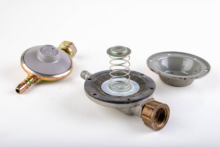 Decomposed reducer for gas cylinders. Construction of accessories needed for gas industry. Light...
