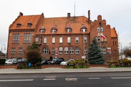 Czarnkow, wielkopolskie / Poland â€“ December, 03, 2019: Historic building of the seat of the...